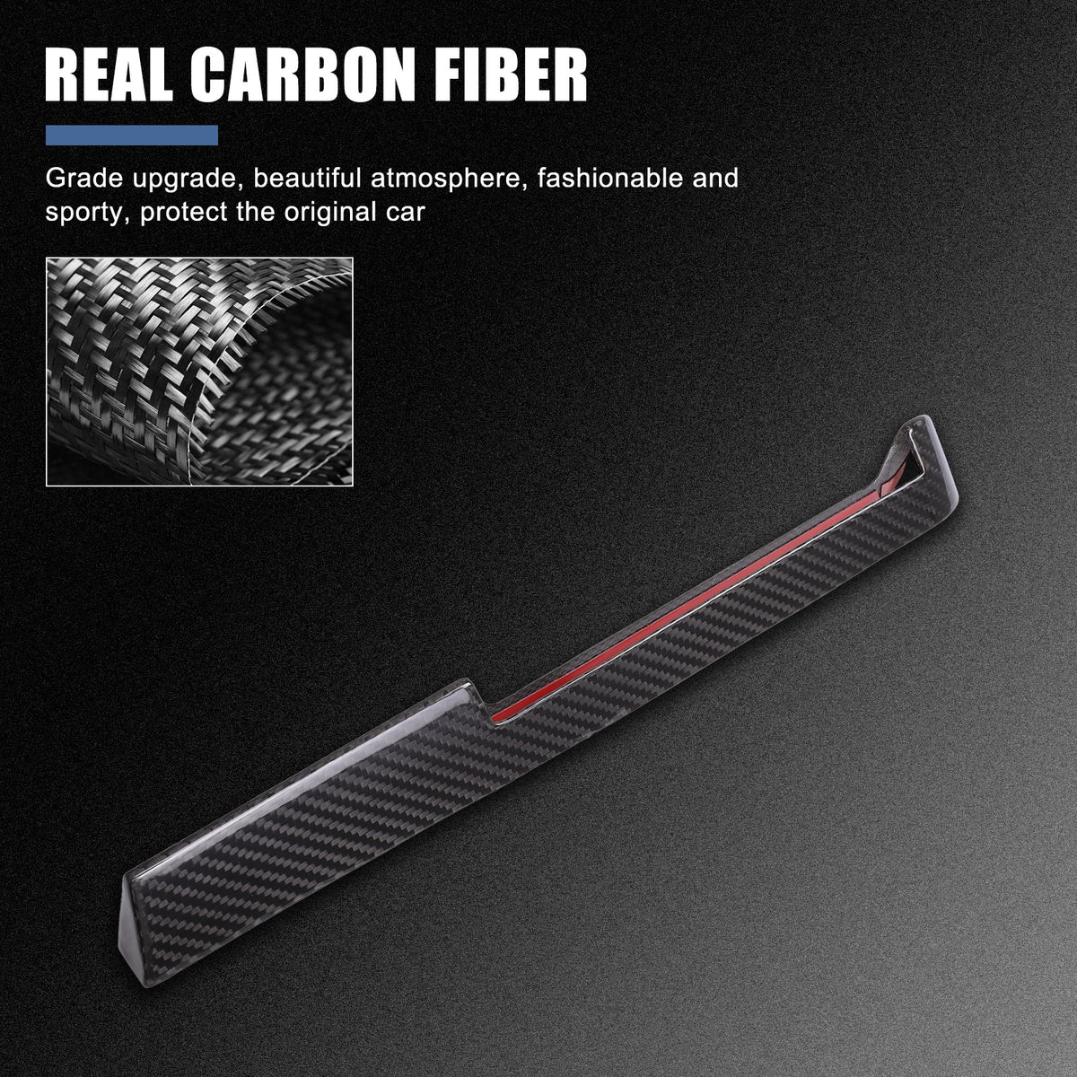 Real Carbon Fiber Dashboard Center A/C Vent Trim For Corvette C8 2026+ 4