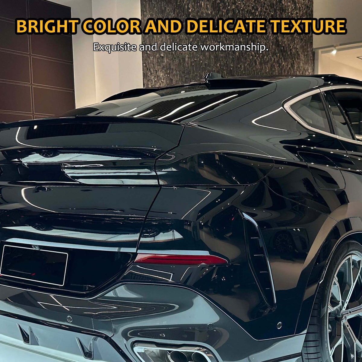 Smoked Rear Tail & Fog Light Guard Cover Trim Bezels For BMW X6 G06 2020-2026 US 6