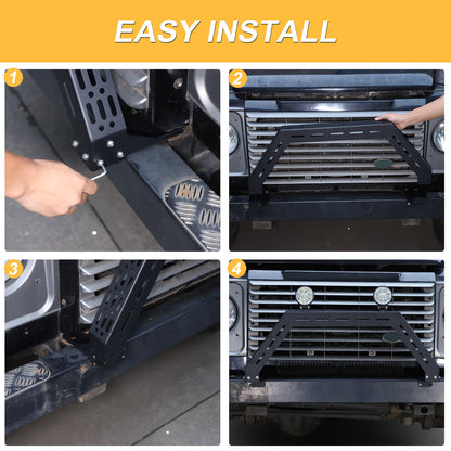 Black Bull Nudge Bar Bumper Guard A Bar For Land Rover Defender L316 2004-19 21