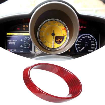 Red Real Carbon Fiber Instrument Tachometer Cover For Ferrari 458/488 2011-2016 2