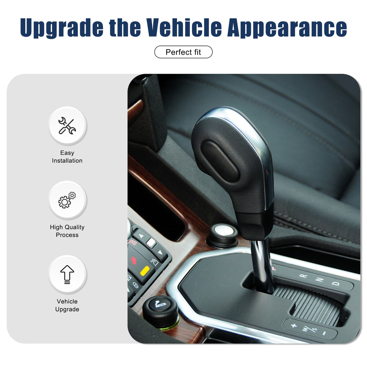 Real Carbon Fiber Gear Shift Knob Trim Cover For LR Discovery 3 4 L319 2004-2012 14