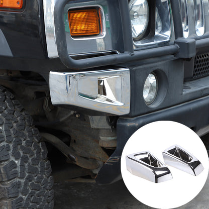 Chrome Front Bumper Side Cover Trim Accessories Fit For Hummer H2 2003-09 2