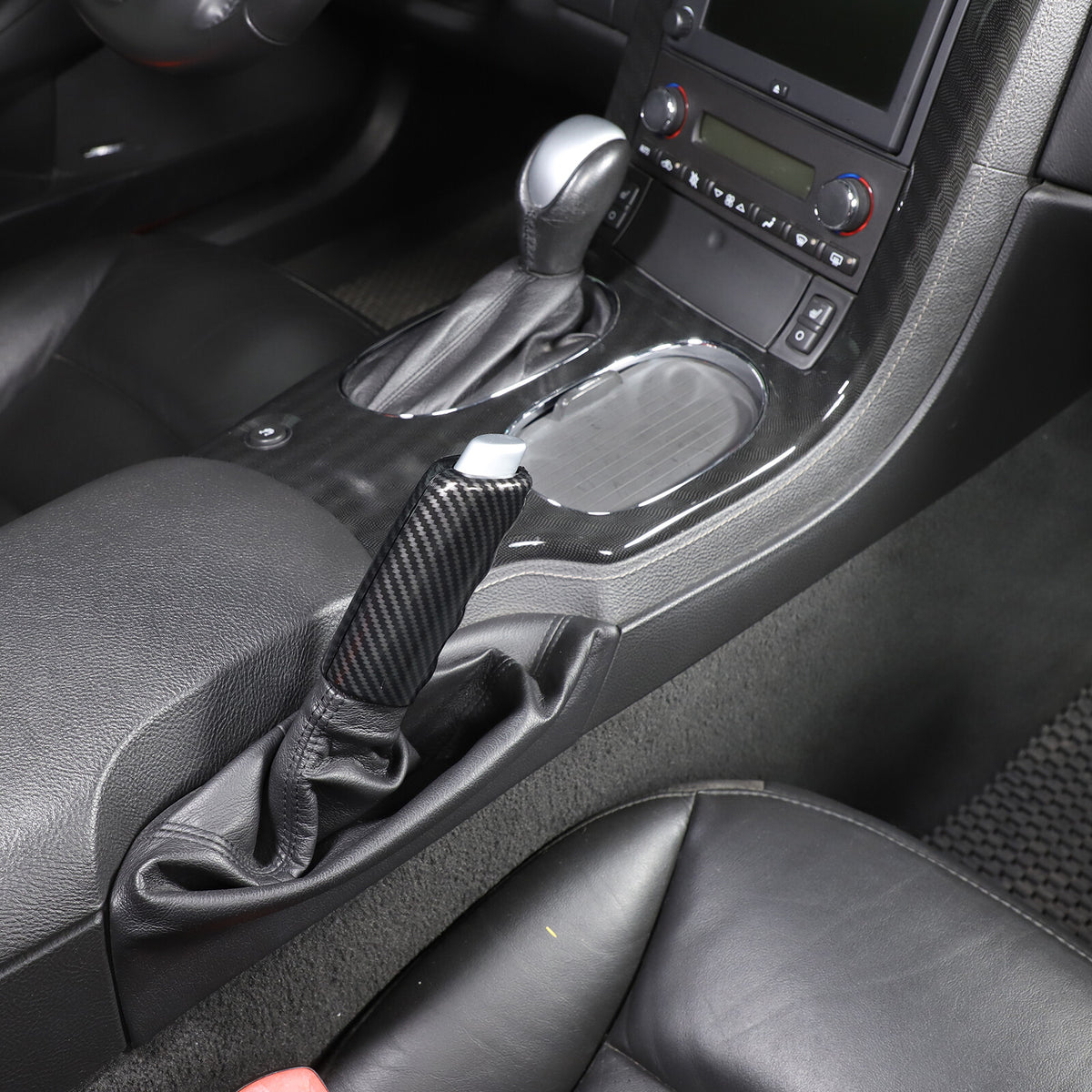 ABS Carbon Fiber Car Parking Lever Handbrake Case Cover For Corvette C6 2005-13 10