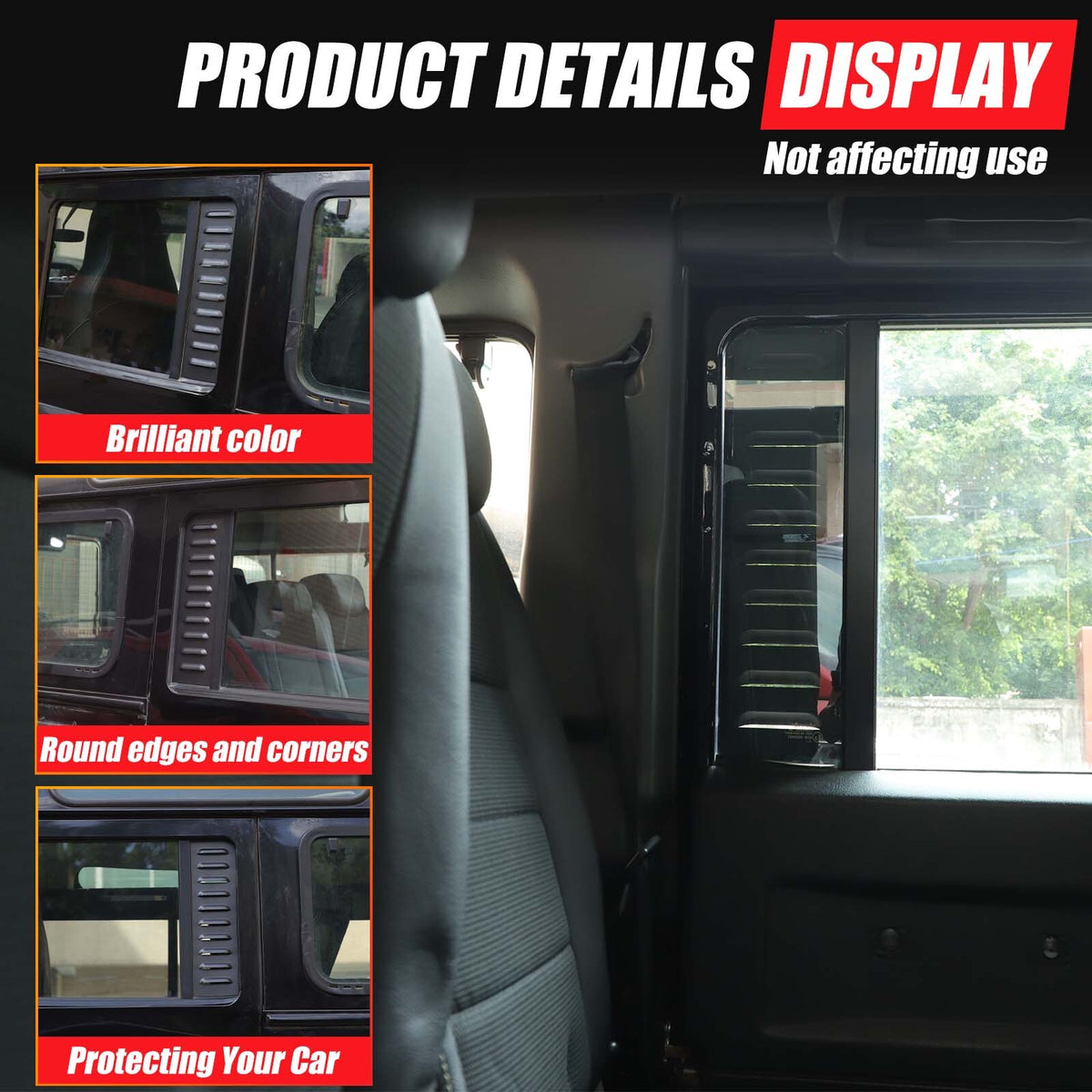 Alloy Rear Door Window Pillar Post Cover Trim For Land Rover Defender L316 04-18 8