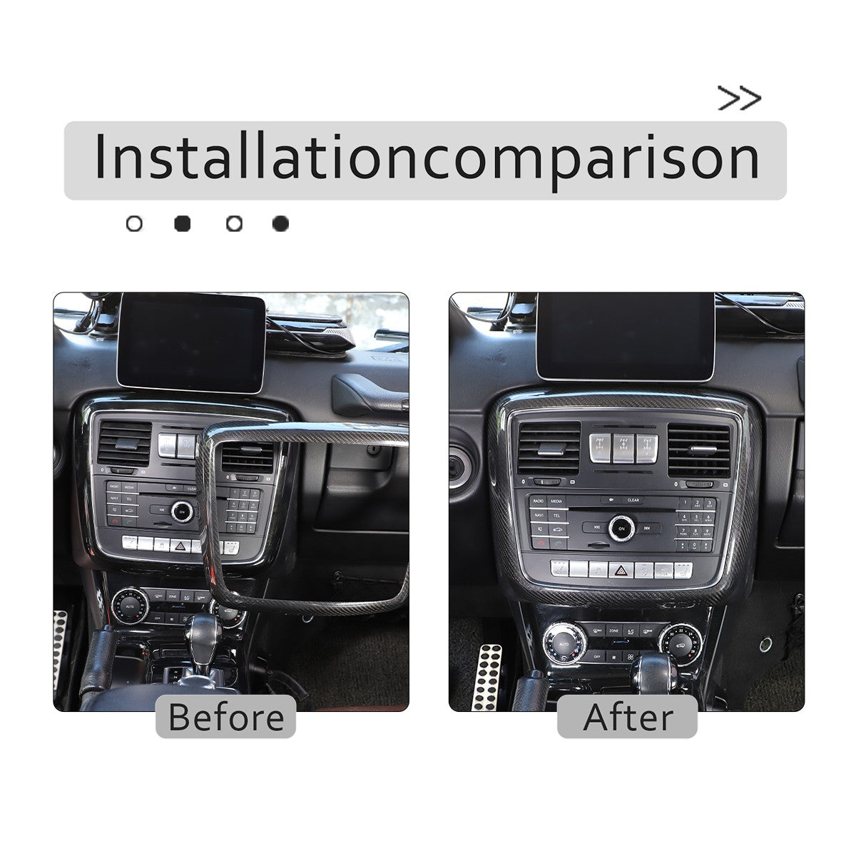 Real Carbon Fiber Center CD Panel Decorative Frame For Benz G-Class 2012-2018 US 9