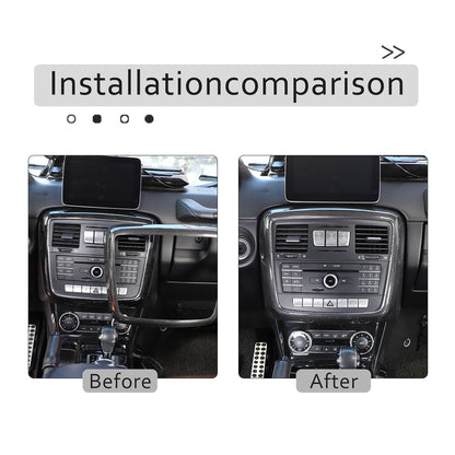 Real Carbon Fiber Center CD Panel Decorative Frame For Benz G-Class 2012-2018 US 9