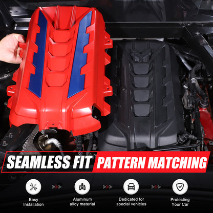 Engine Bay Panel Cover Trim in Edge Blue/Red/Black For Corvette Coupe C8 2020-26 - Styles 1-5 30