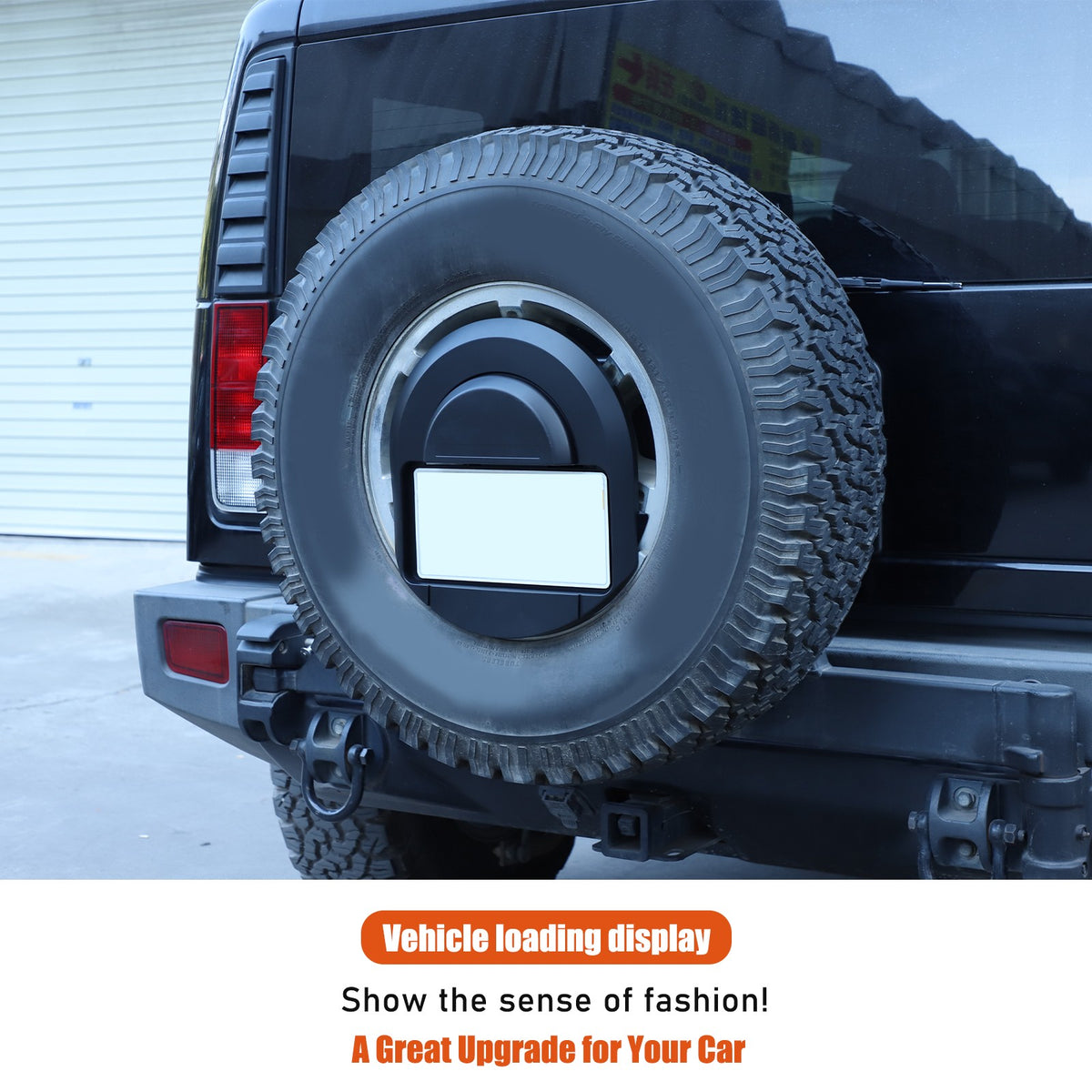Matte Balck Rear License Plate Bracket Spare Tire Carrier For Hummer H2 03-09 8
