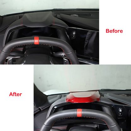 Red Real Carbon Fiber Full Interior Set Decor Trim Kit for Corvette C8 20-25 - Styles 1-5 9