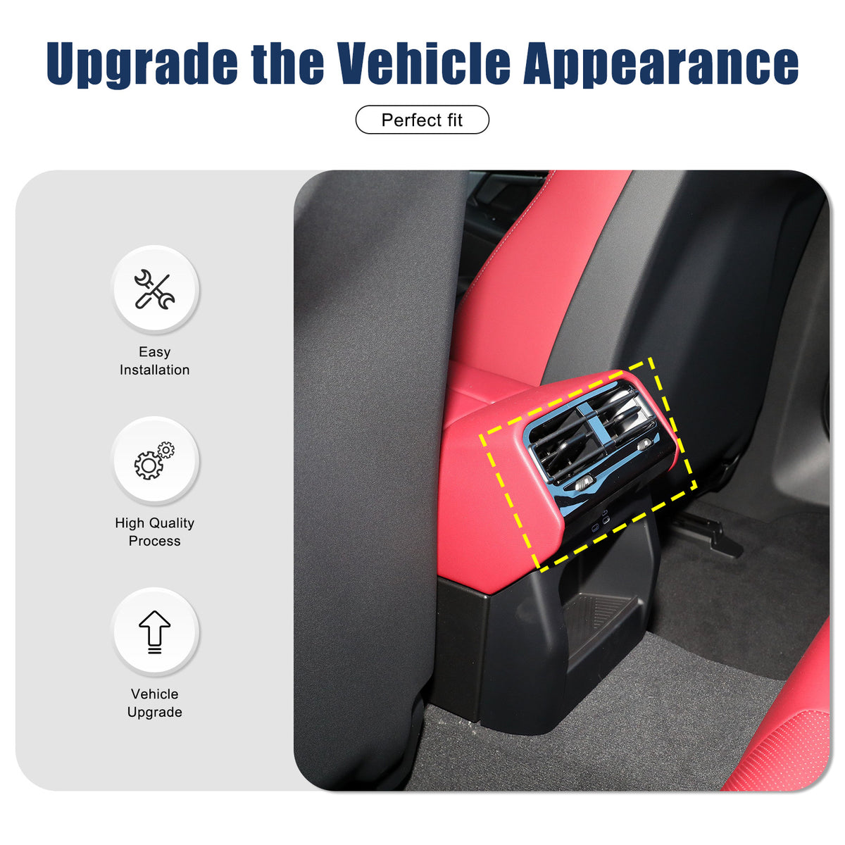 Real Carbon Fiber Interior Rear Air Vent Cover Trim For BMW 5 Series G60 i5 24+ 17