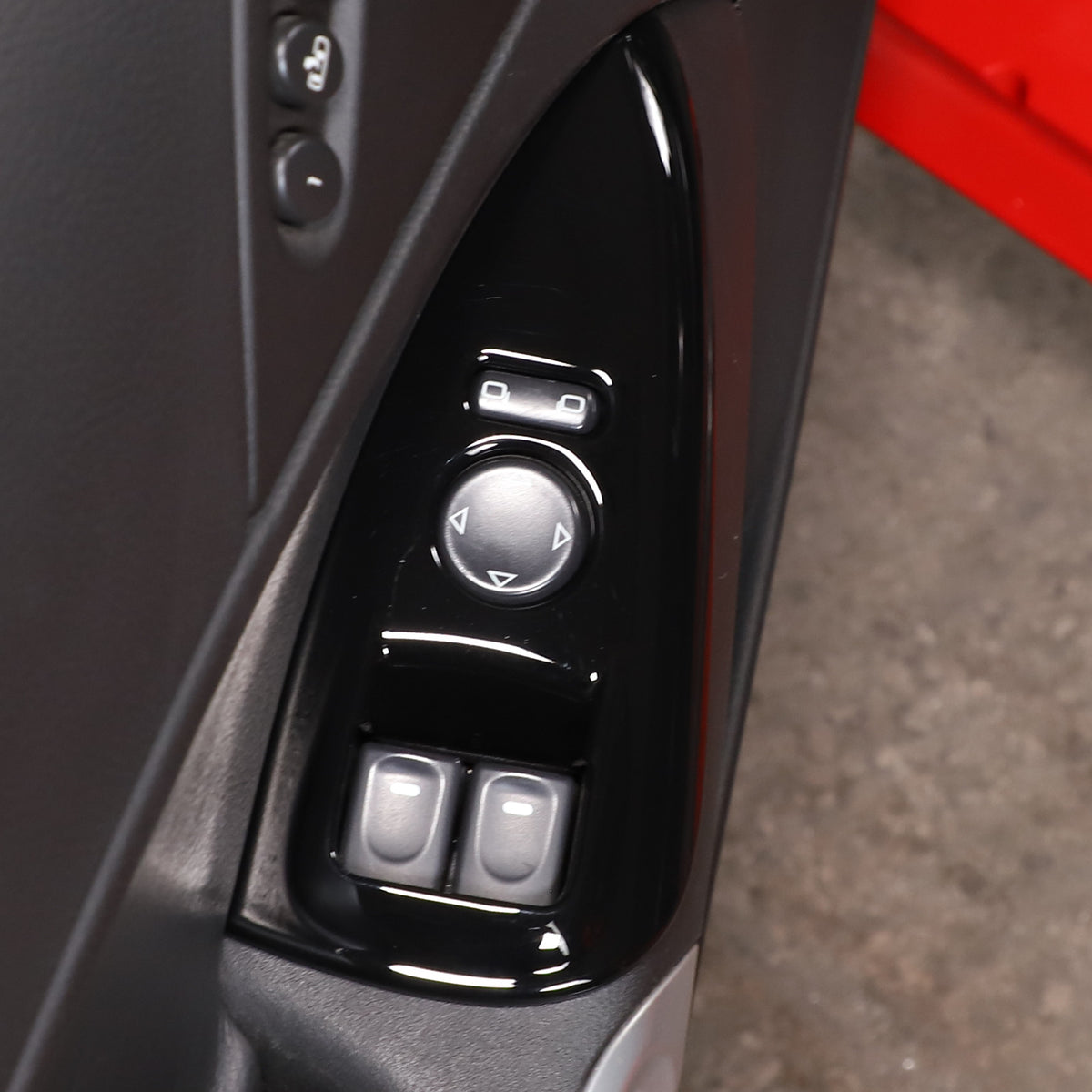 Glossy Black ABS Window Lift Button Trim Frame Cover Set For Corvette C6 2005-13 14