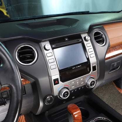 Matte Black Center Control Air Vent Outlet Frame Cover For Toyota Tundra 2014-21 12