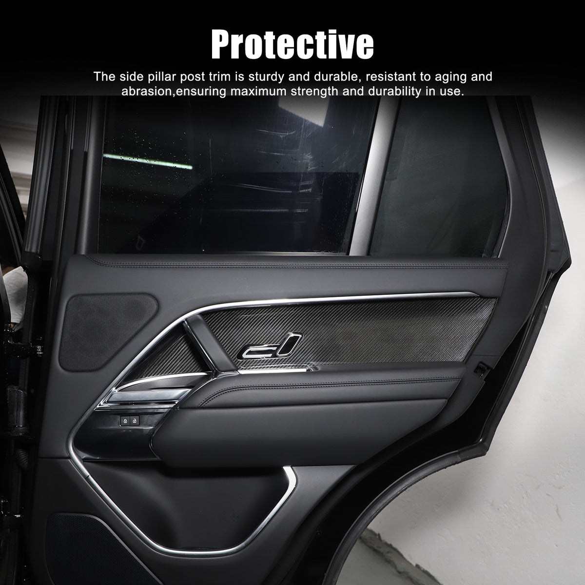 Real Carbon Fiber Interior Door Panel Cover Trim for LR Range Rover Sport 23-24 21