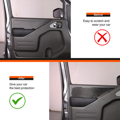 Carbon Fiber Door Armrest Side Panel Trim Sticker For Nissan Frontier 2005-2021 18