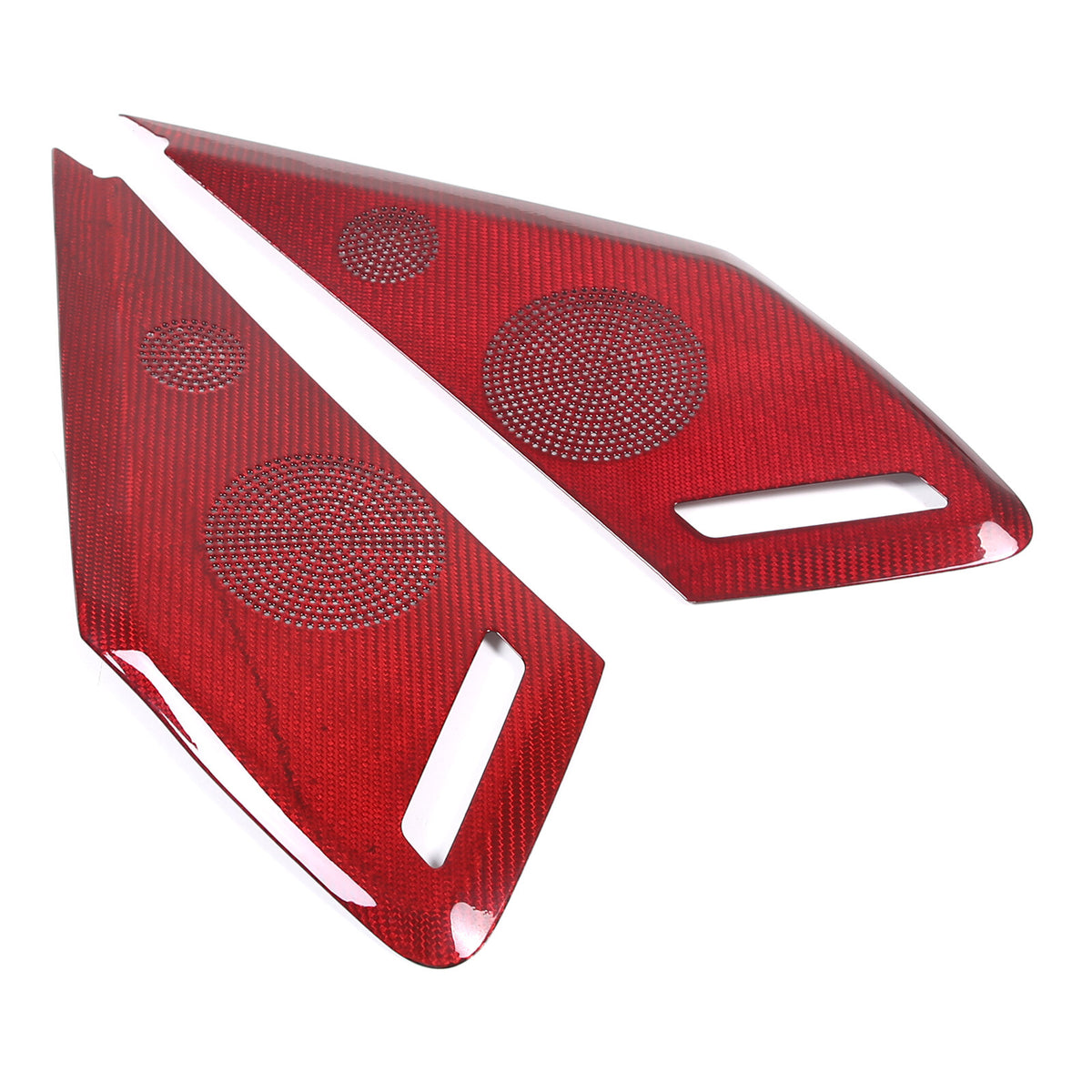 Red Carbon Door Sound Speaker Cover Trim For Corvette C8 2020 2021 2026 2026 20