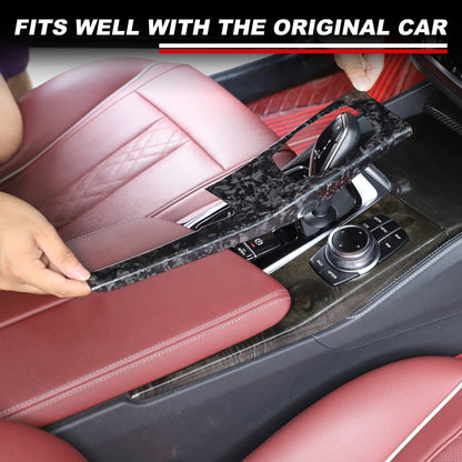Forged Real Carbon Fiber Center Mode Knob Trim Cover For BMW 5 Series G30 18-22 7