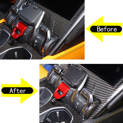Dry Carbon Fiber Sport Mode Switch Frame Trim Cover For Lamborghini URUS 2018-23 11