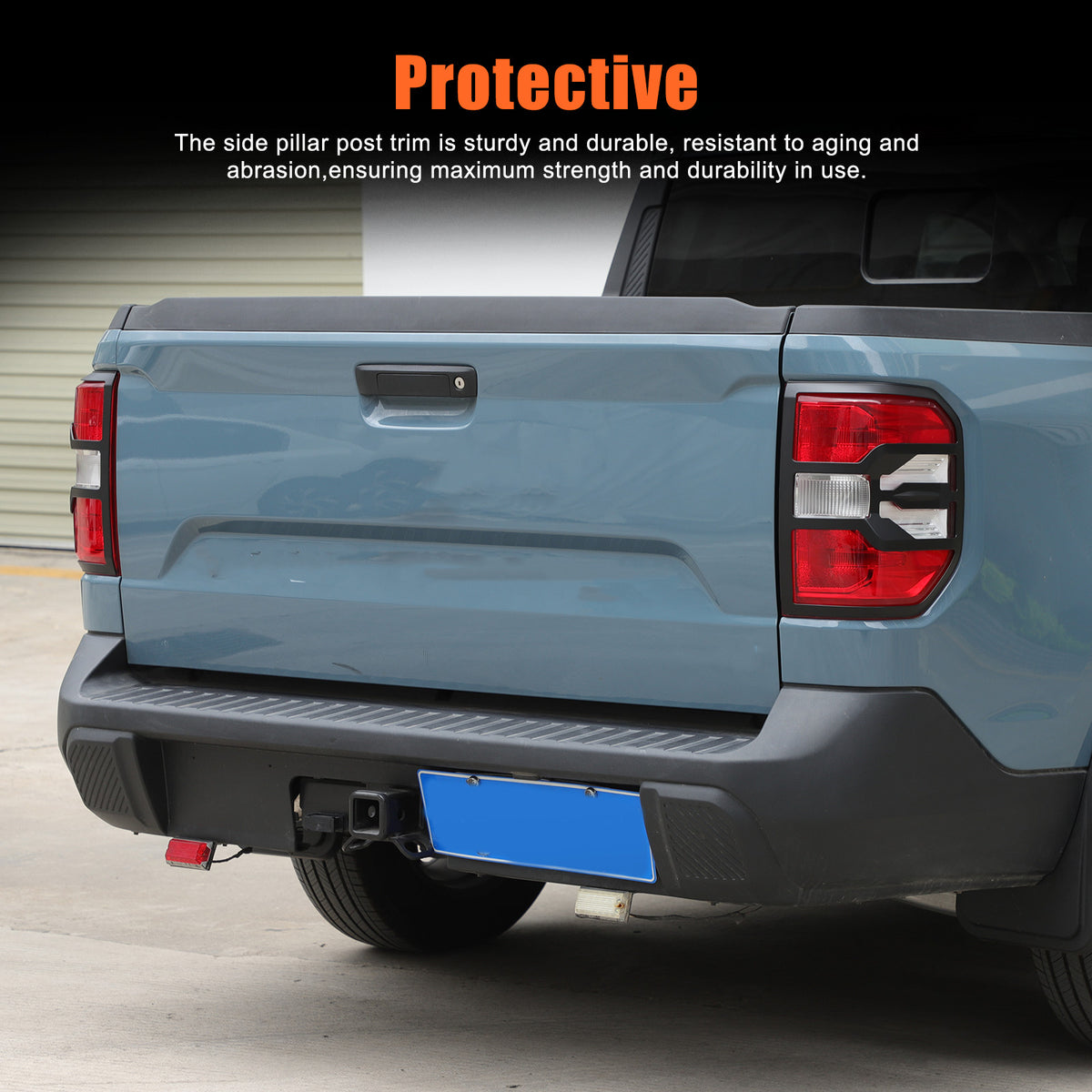 Matte Black Rear Taillight Trim Cover Bezel For Ford Maverick 2022-2024 US 19
