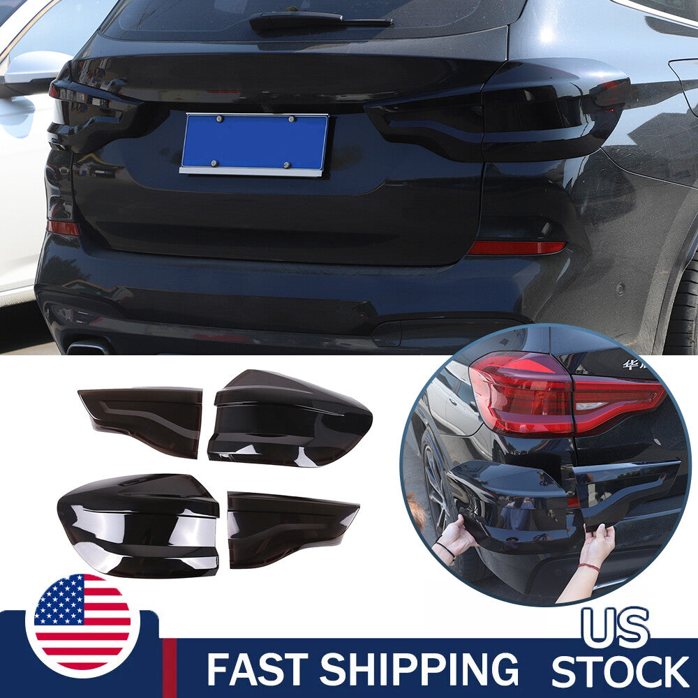 For BMW X3 G01 2018-2021 Smoke Black ABS Rear Tail Light Lamp Guards Cover Trim 1
