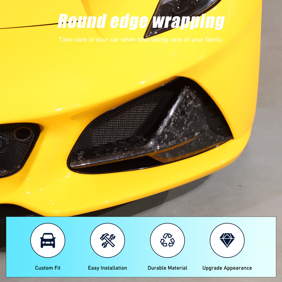 Forged Real Carbon Fiber Front bumper Grille camera Trim For Lotus EMIRA 2023-25 19