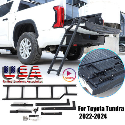 Pickup Foldable Truck Tailgate Ladder Foot Step Ladder For Toyota Tundra 22+ US 1