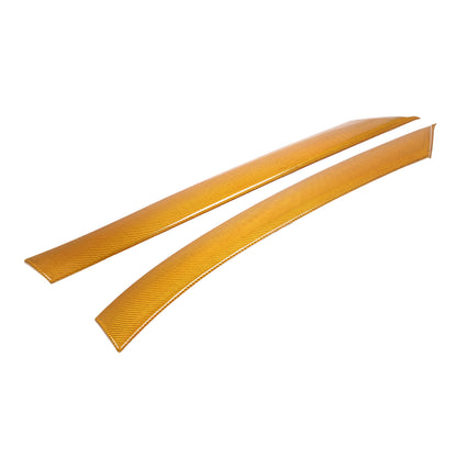 Yellow Carbon Fiber Front Window A Pillar Layover Trim For C8 Corvette 20-26 12