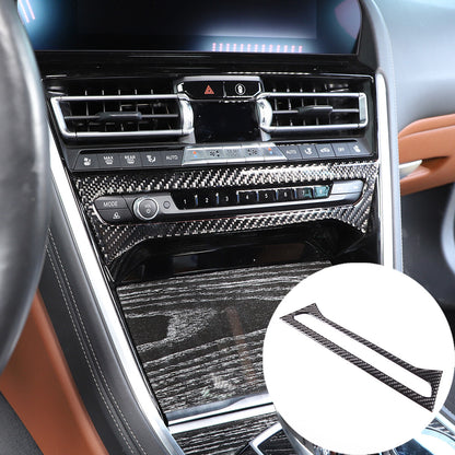 4pcs Carbon Fiber Console Gear shift Panel Trim Cover For BMW 8 Series G15 19-22 11