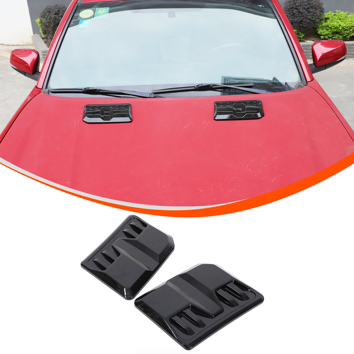 Glossy Black Hood Engine Air Vent Cover Trim For Toyota Tacoma 2015-2022 US 5
