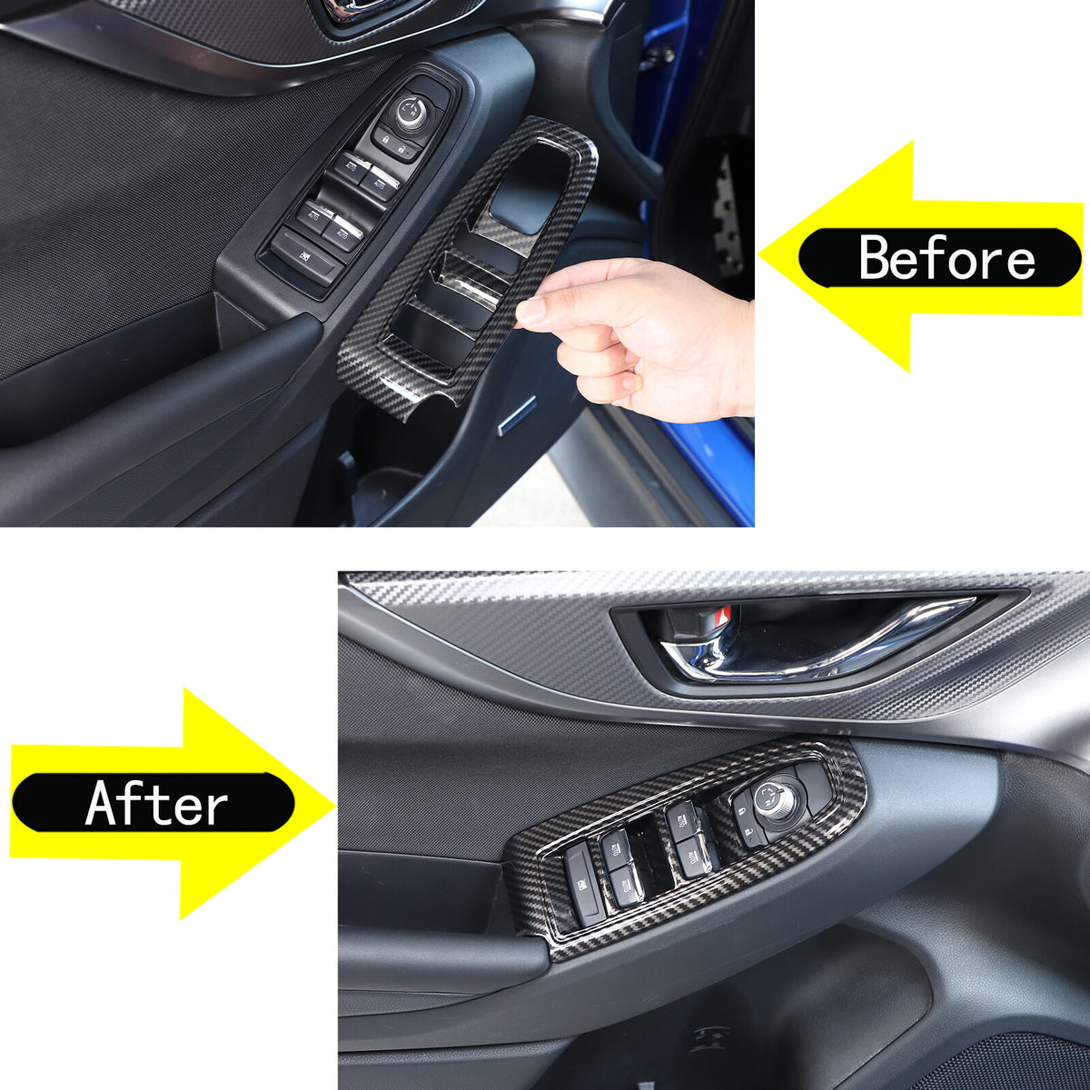 Carbon Fiber ABS Interior Full Cover Trim Kit Set For Subaru WRX AT 2022-2025 - Styles 1-5 43