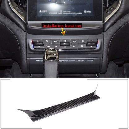 Carbon Fiber Air Condition Switch Panel Upper Trim For Maserati Ghibli 2014-15 9