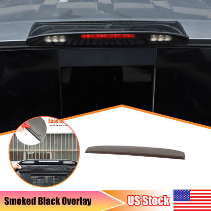 Smoked Black ABS High Mount Brake Light Trim Cover For Nissan Titan 2016+ US 1
