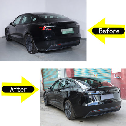 Smoked Black Rear Tail Light Guard Decor Cover Trim For Tesla Model 3 2023-24 10