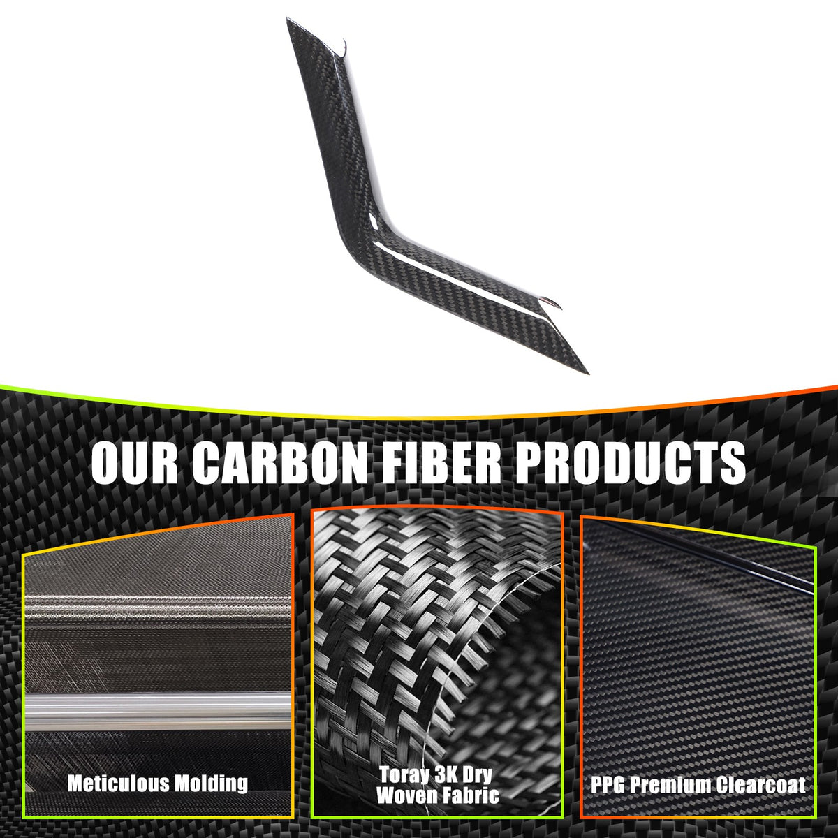 Real Carbon Fiber Right L-Shaped Gear Shift Trim For Jaguar F-Type X152 2013+ 13