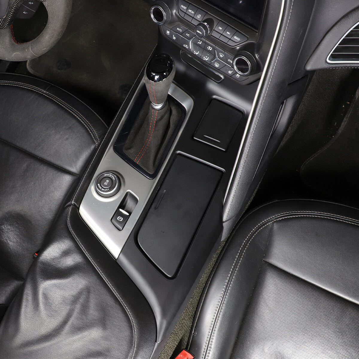 Matte Blalck Interior Gear Shift Panel Cover For Corvette C7 2014-2019 US 7