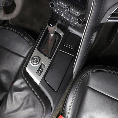 Matte Blalck Interior Gear Shift Panel Cover For Corvette C7 2014-2019 US 7