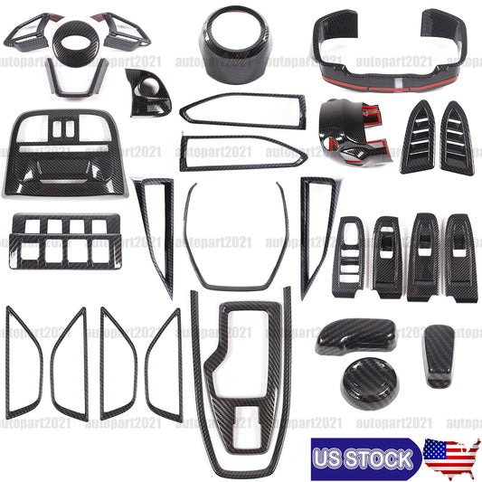 Carbon Fiber ABS Interior Full Cover Trim Kit Set For Subaru WRX AT 2022-2025 1
