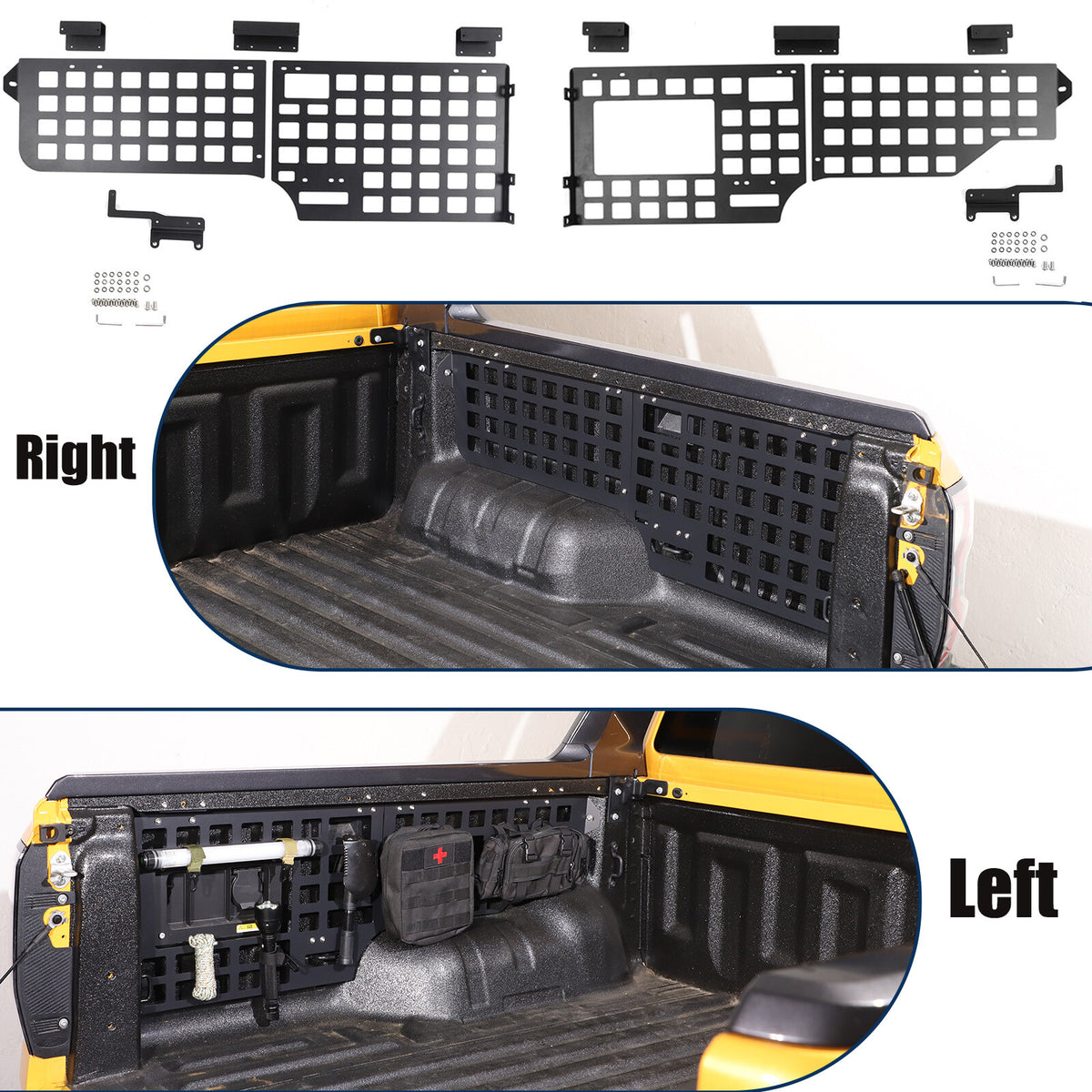 Tailgate Body Armor Side Bed Molle Panel Storage Rack for Ford Ranger 2024-2025 2