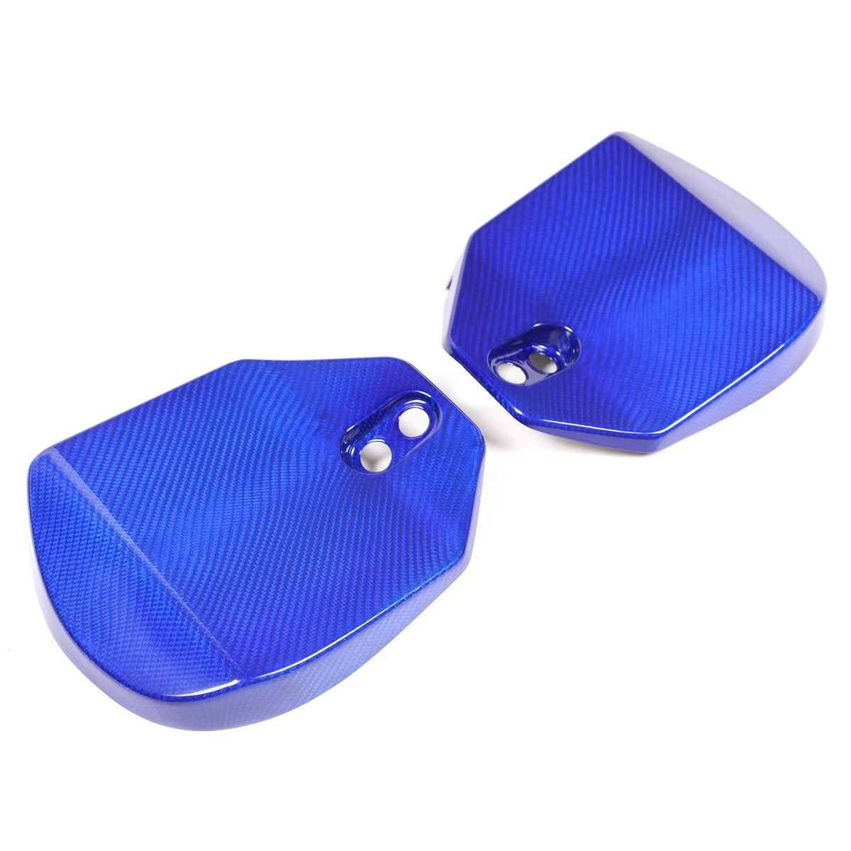 Blue Real Carbon Fiber Rear Strut Shock Tower Cover Mag Ride For Corvette C8 20+ 14