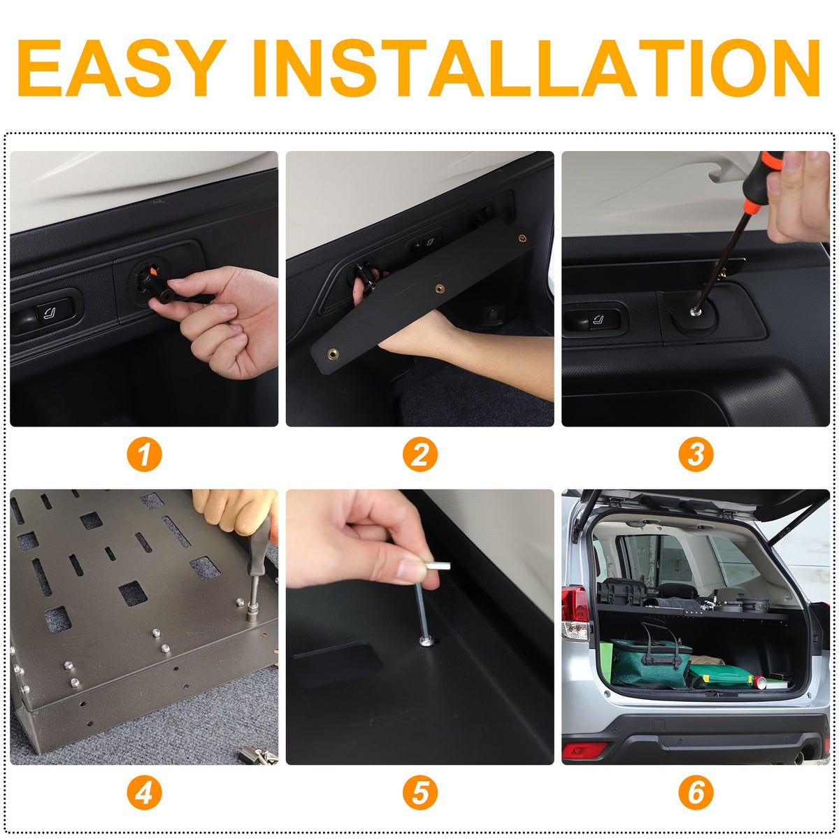 Rear Cargo Rack Luggage Storage Carrier Shelf For Subaru Forester 2019-2024 US 8