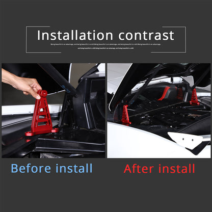 Replacement Red Alloy Hood Hydraulic Rod Base Bracket For Corvette C8 2020-2026 8