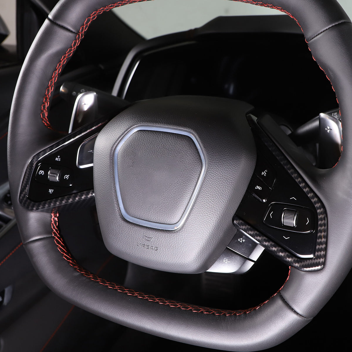 Carbon Fiber ABS Interior Full Decor Cover Trim Kit For Corvette C8 2020-2025 - Styles 6-10 10