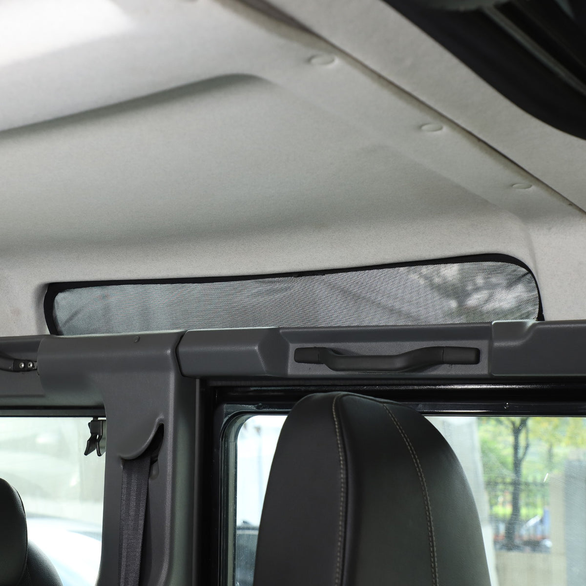 Black Memory Steel Sunroof Sunshade Cover For Land Rover Defender 2004-2018 12