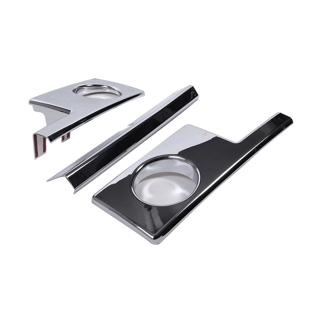 3PCS Chrome Silver Front Bumper Cover Trim Fit for 2003-2009 Humme-r H2 3
