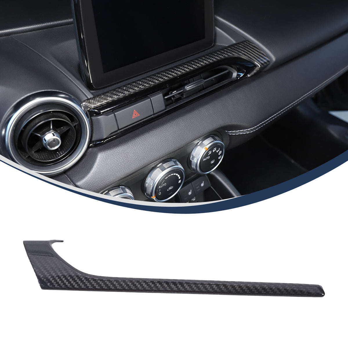 Real Dry Carbon Fiber Interior Center Console Trim Set For Mazda MX-5 Miata 16+ - Styles 6-10 2