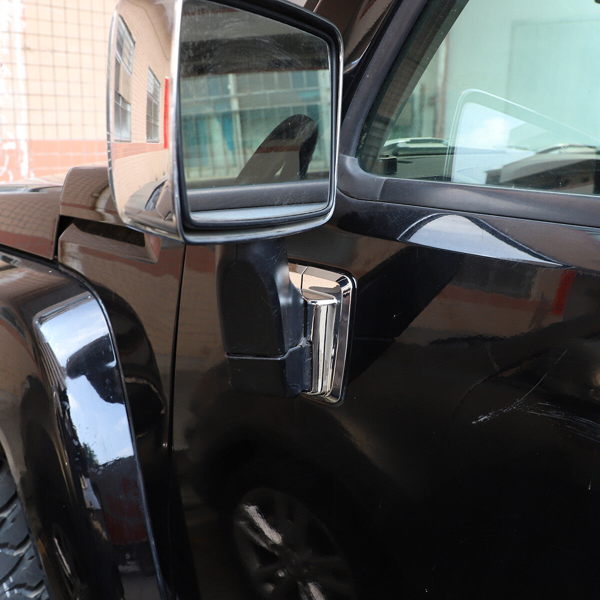Silver rearview mirror base cover trim decorFor Hummer H3 2005-2009 4