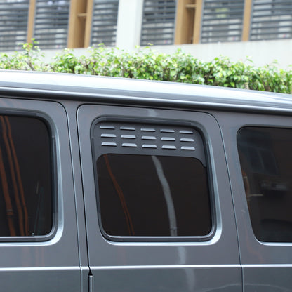Black Aluminium Alloy Rear Door Window Air Vents Screens For Benz G-class 19-23 7