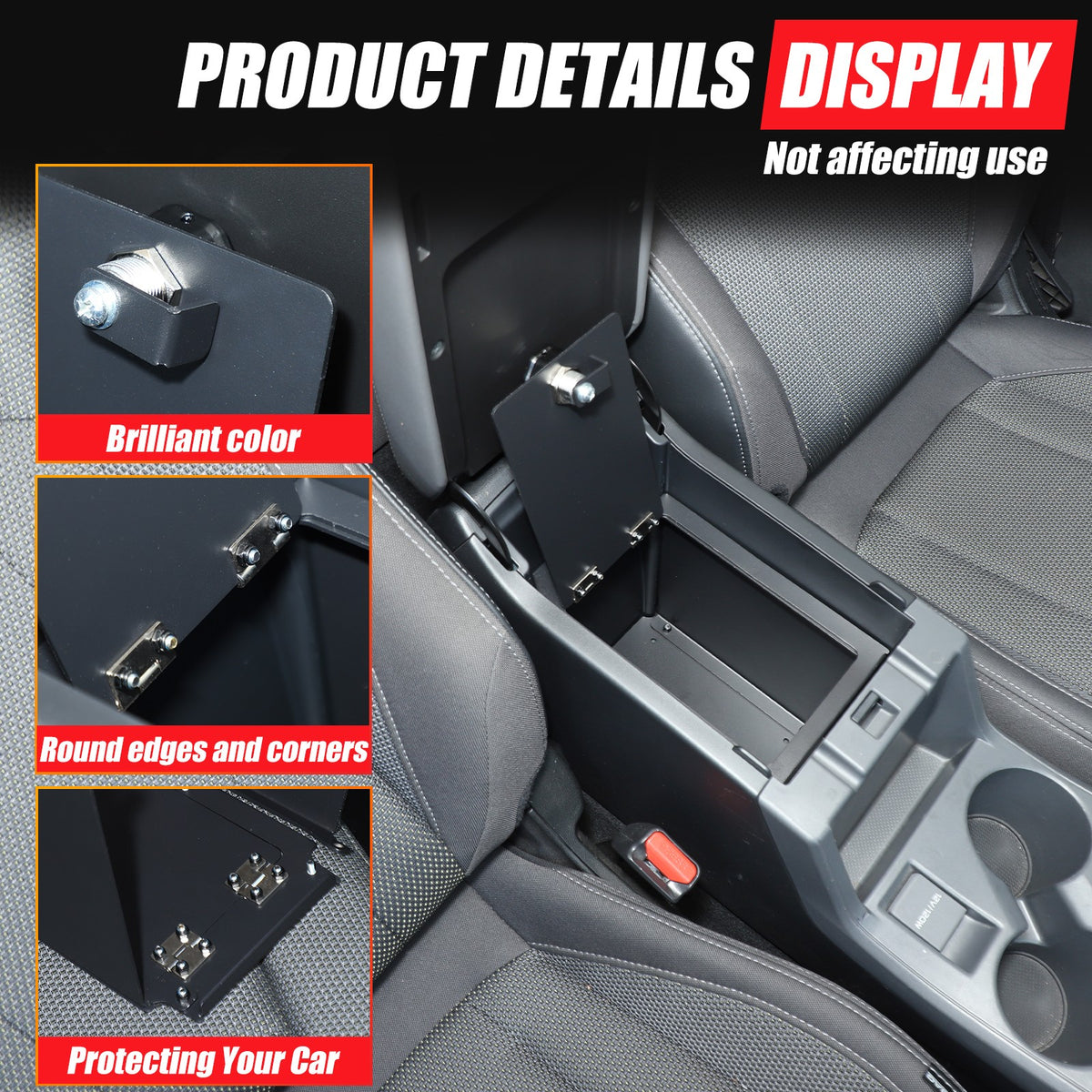 Alloy Center Console Safe GUN Storage Lock Box Tray For Subaru Crosstrek GU 24+ 1