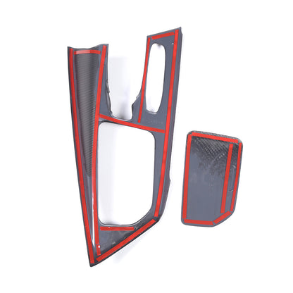 ABS Carbon Fiber Center Console Panel Trim Cover Set For CORVETTE C8 2020-2023 7