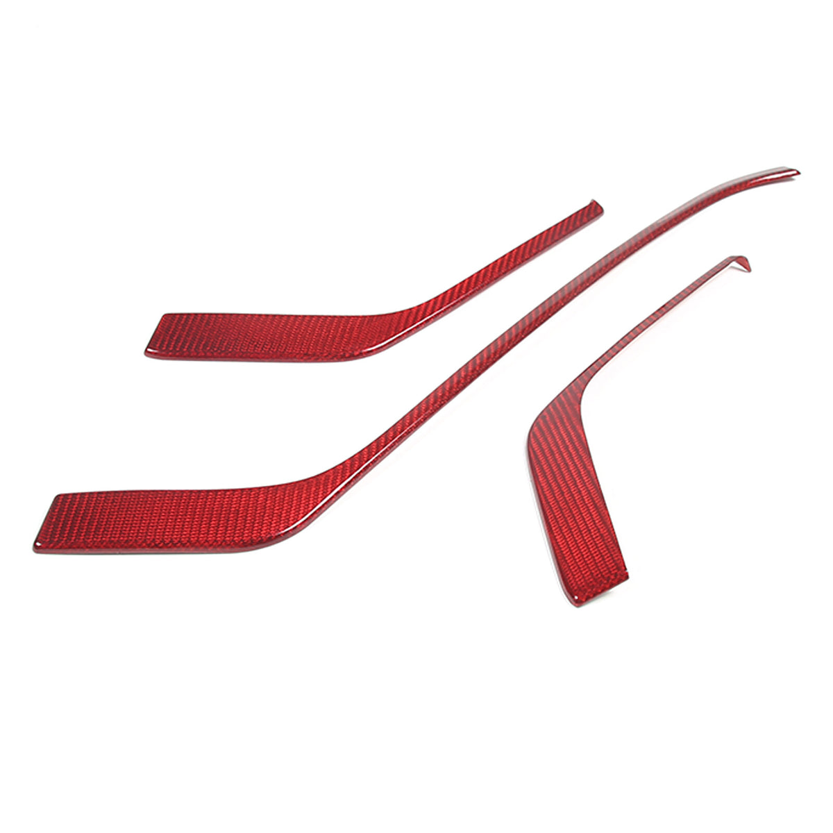 Red Real Carbon Fiber Center Console Side Instrument Trim For Corvette C8 20-25 15