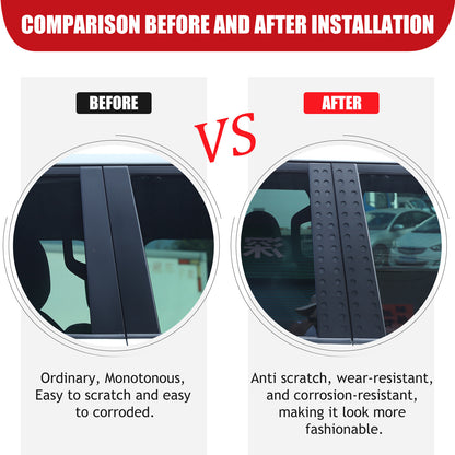 Black Alloy Window Center Pillar Trim Panel For Toyota Land Cruiser LC250 24+ 22